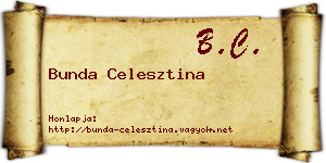 Bunda Celesztina névjegykártya